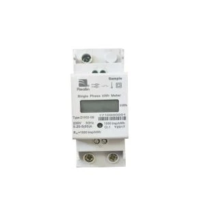 Medidor de KWh de controle de carga monofásica montado em trilho DIN